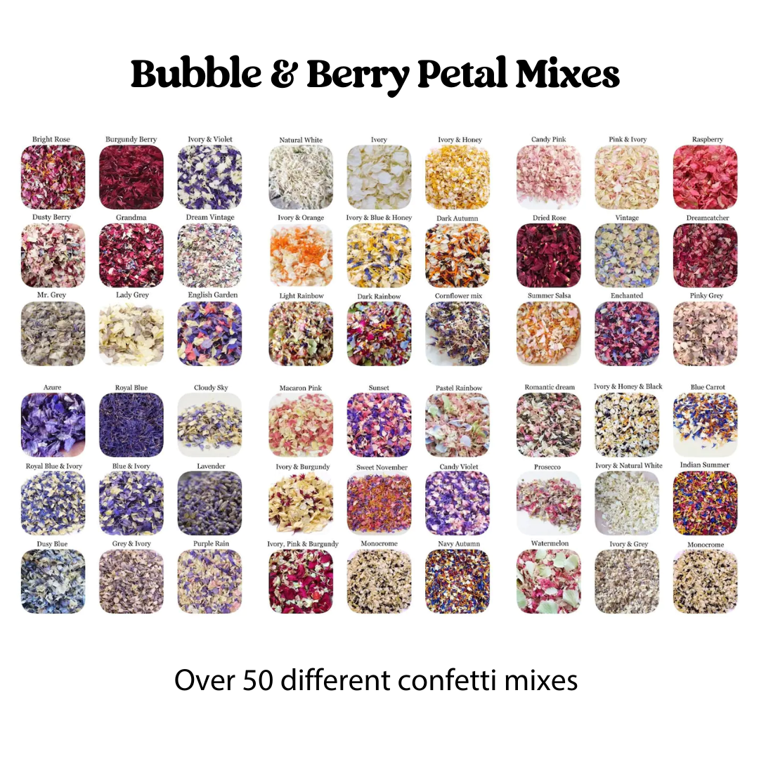 Customisable Confetti Packets - over 50 petal confetti mixes