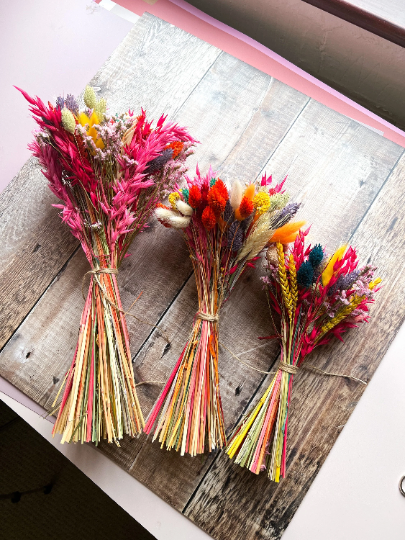 Rainbow and Vibrant Wedding Bouquets