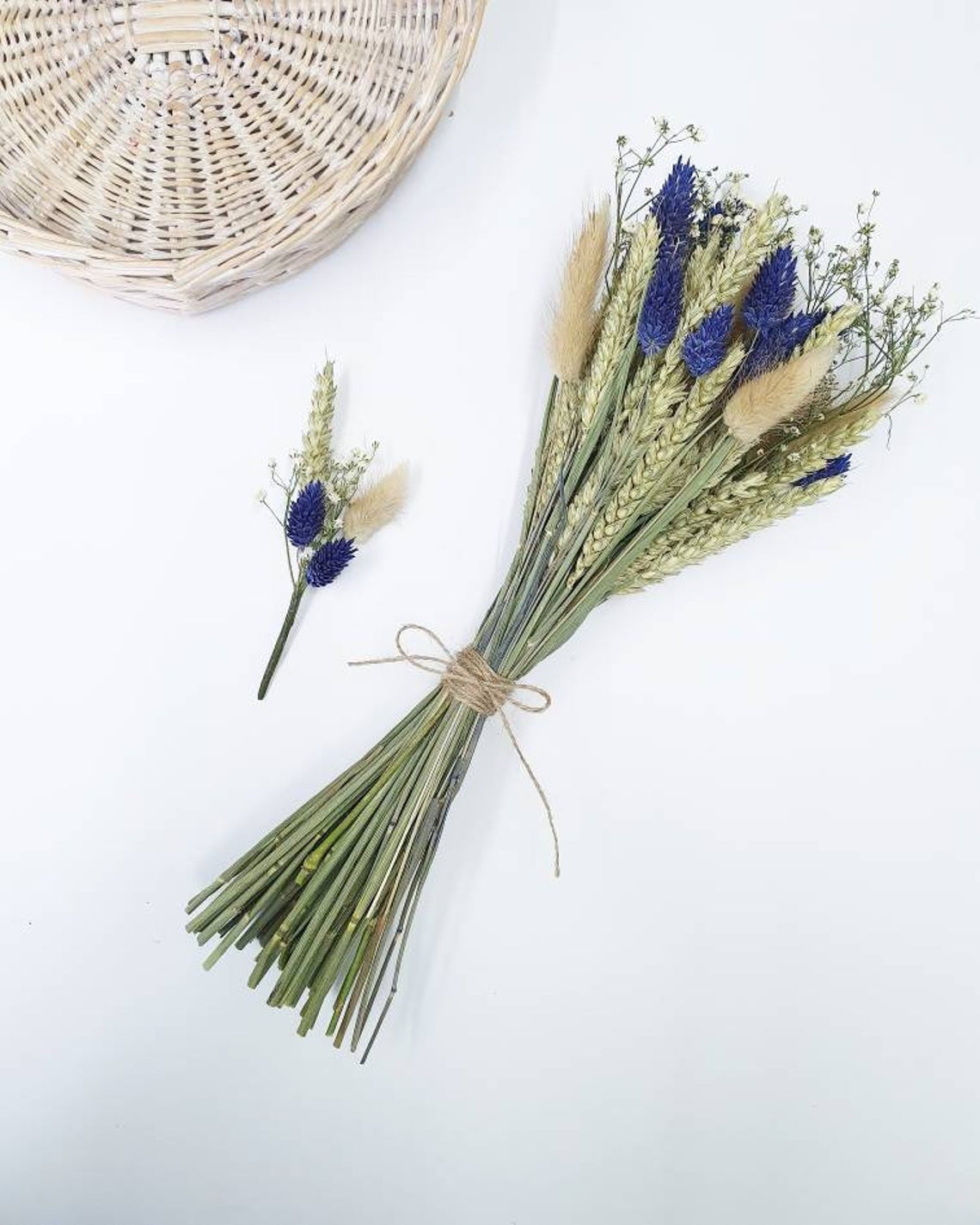 Rustic Dried Flower Buttonholes