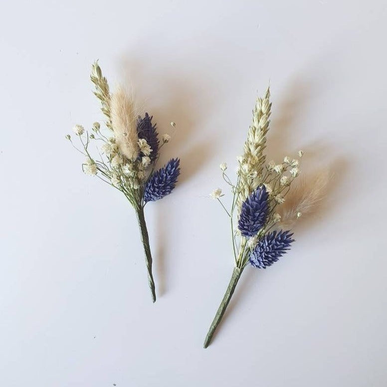 Rustic Dried Flower Buttonholes