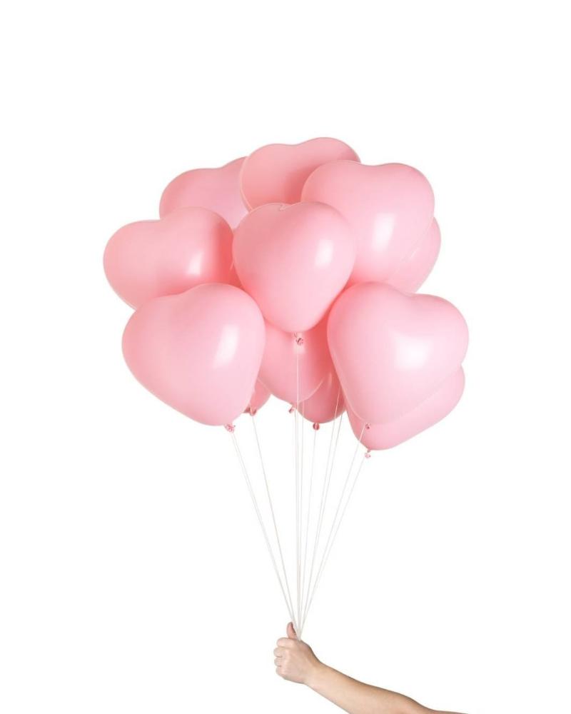 LIGHT PINK HEART BALLOONS