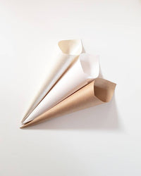 Confetti Cones - Ivory, Kraft, White