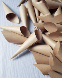 Confetti Cones - Ivory, Kraft, White