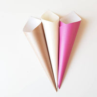 Confetti cones - Pink, Ivory, Nude