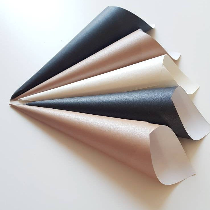 Confetti Cones - Charcoal, Nude, Ivory