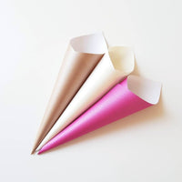 Confetti cones - Pink, Ivory, Nude