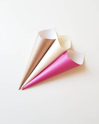 Confetti cones - Pink, Ivory, Nude