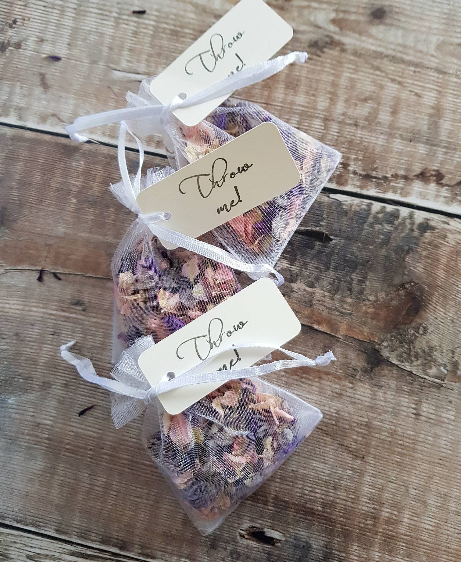 Petal Confetti Mix in Organza Bags - PURPLE