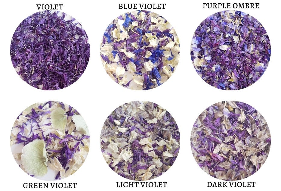 Petal Confetti Mix in Organza Bags - PURPLE