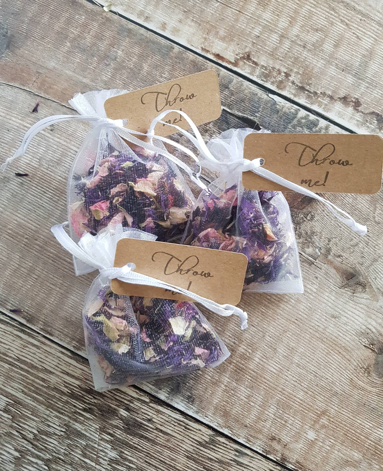 Petal Confetti Mix in Organza Bags - PURPLE